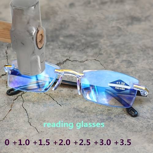 bezramkowe poziomione ultralekkie okulary do czytania klasyczne proste okulary unisex