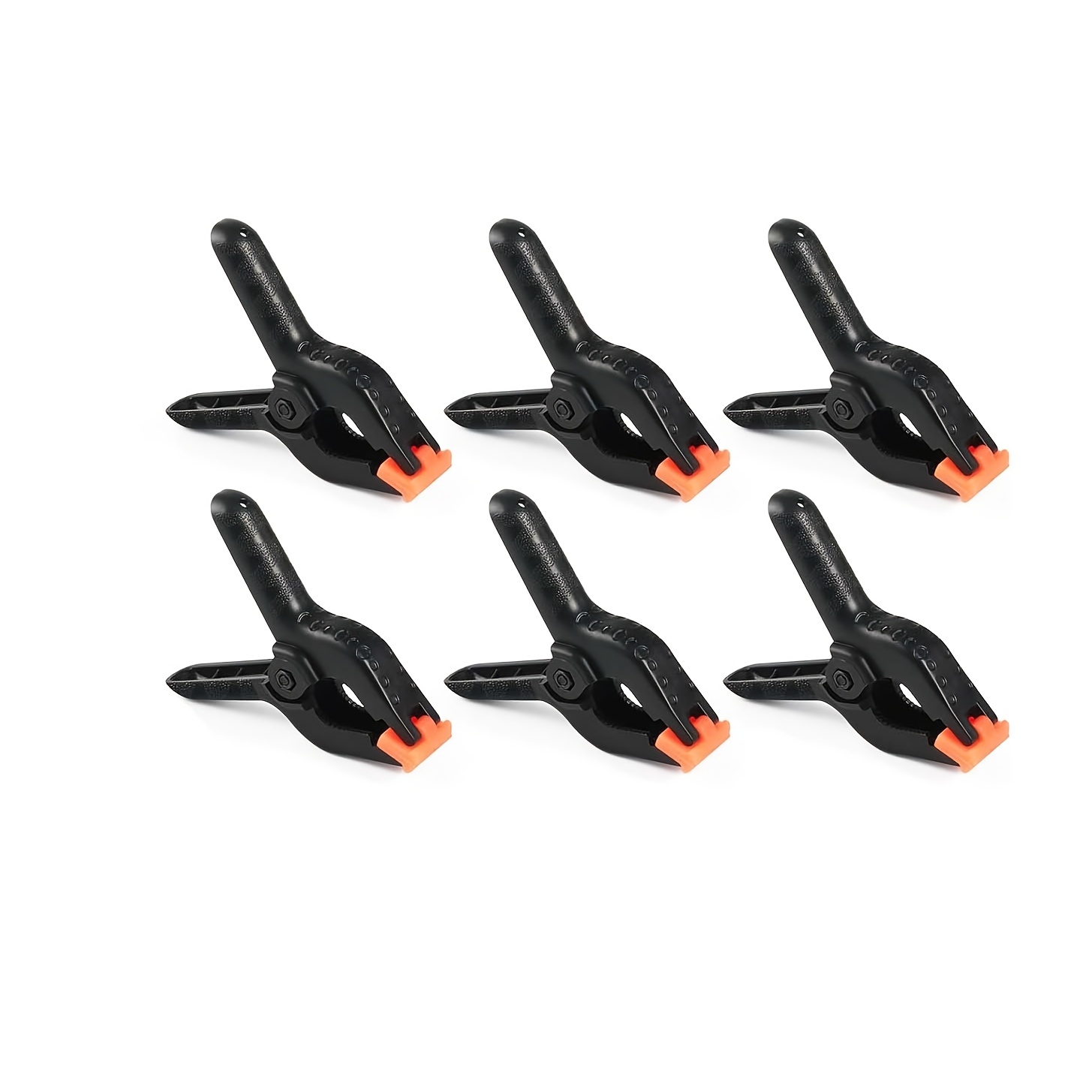 TEMU Shop 6-pack 3-inch Plastic Spring Clamps, Heavy-duty Grips For Woodworking, Craft Projects, Photography Backdrops And Studio Setup, And Home