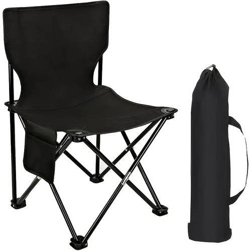 lightweight collapsible chair for adults convenient with carrying bag hiking picnics camping and the beach black 23 d x 14 2 w x 14 2 h