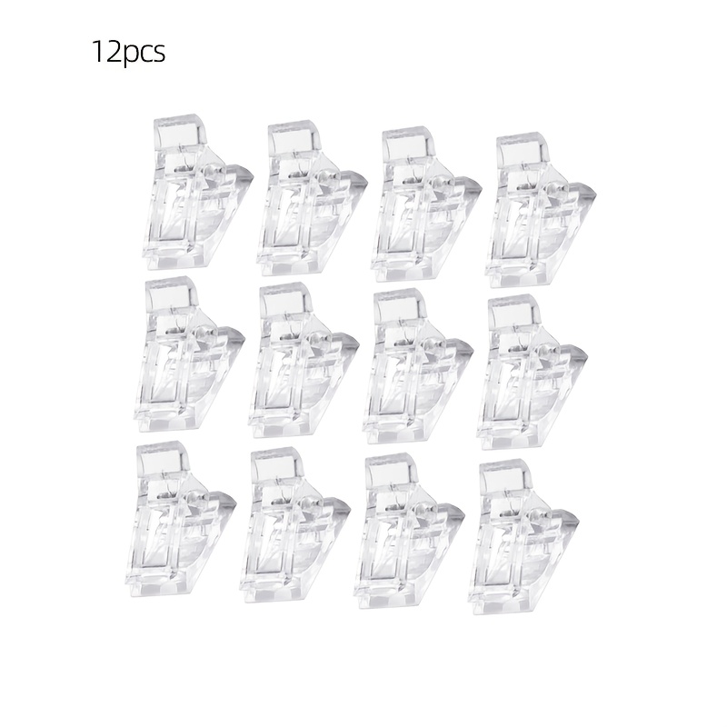 TEMU 12pcs Nail Tip Clips, Nail Extension Gel Quick Building Nail Tips Clip For Nail Kit False Nail Tips And Dual Forms Manicure Nail Art Tools