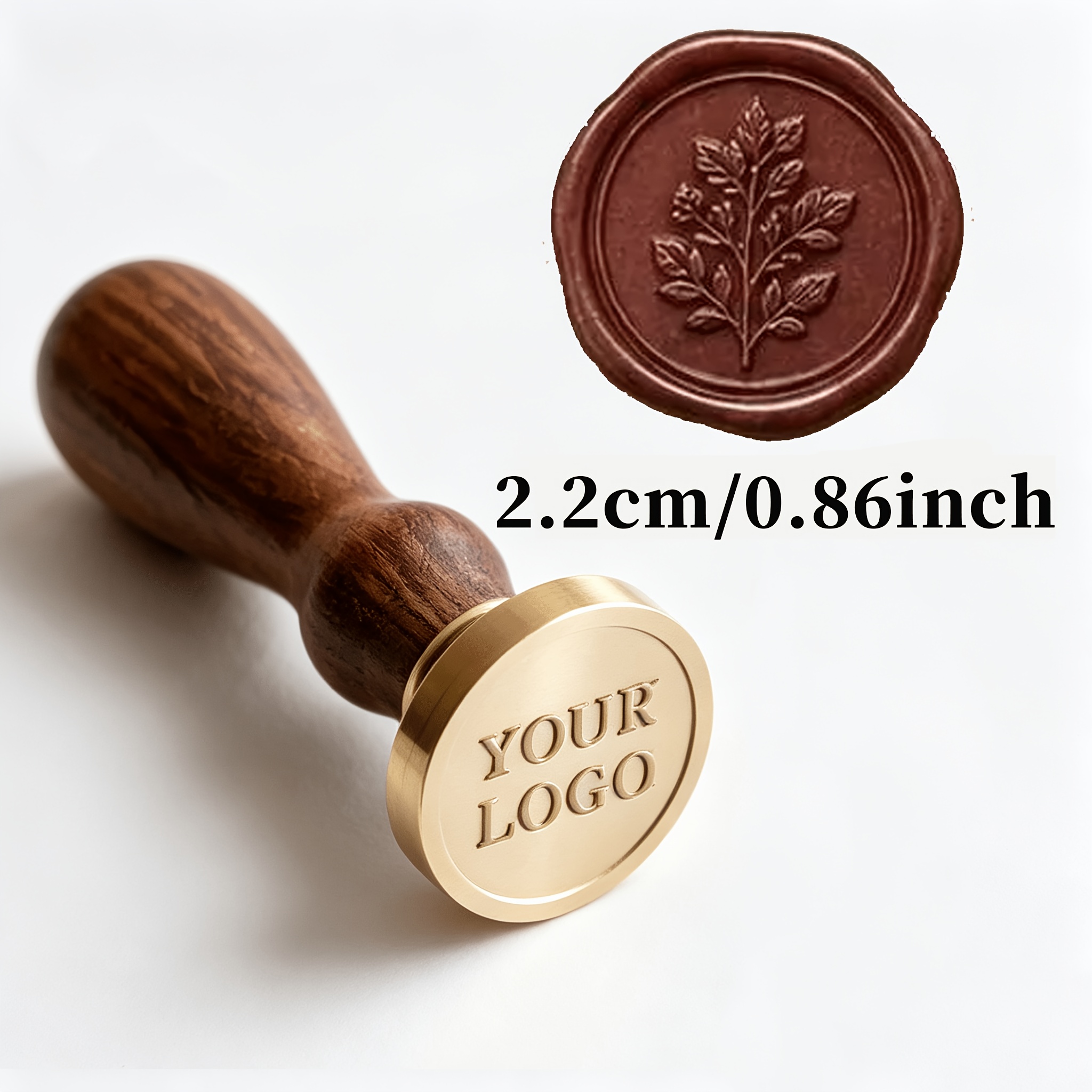 TEMU Personalized Wax Seal Stamp With /logo/text - 22/25/30/35mm Suitable For Wedding Invitations, Parties, School, Business - Compatible For Wax