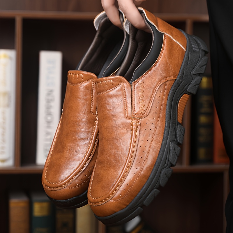 mens loafers casual dress shoes thick sole non slip