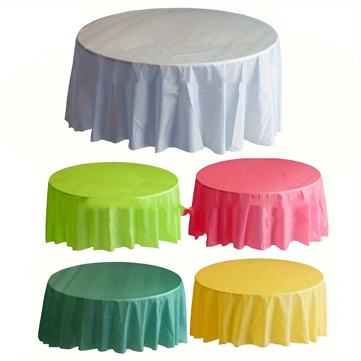 Servietto Mantel desechable para mesa cuadrada o redonda, [paquete de 25]  manteles de papel blanco similar al lino de 40 x 40 pulgadas para mesa de
