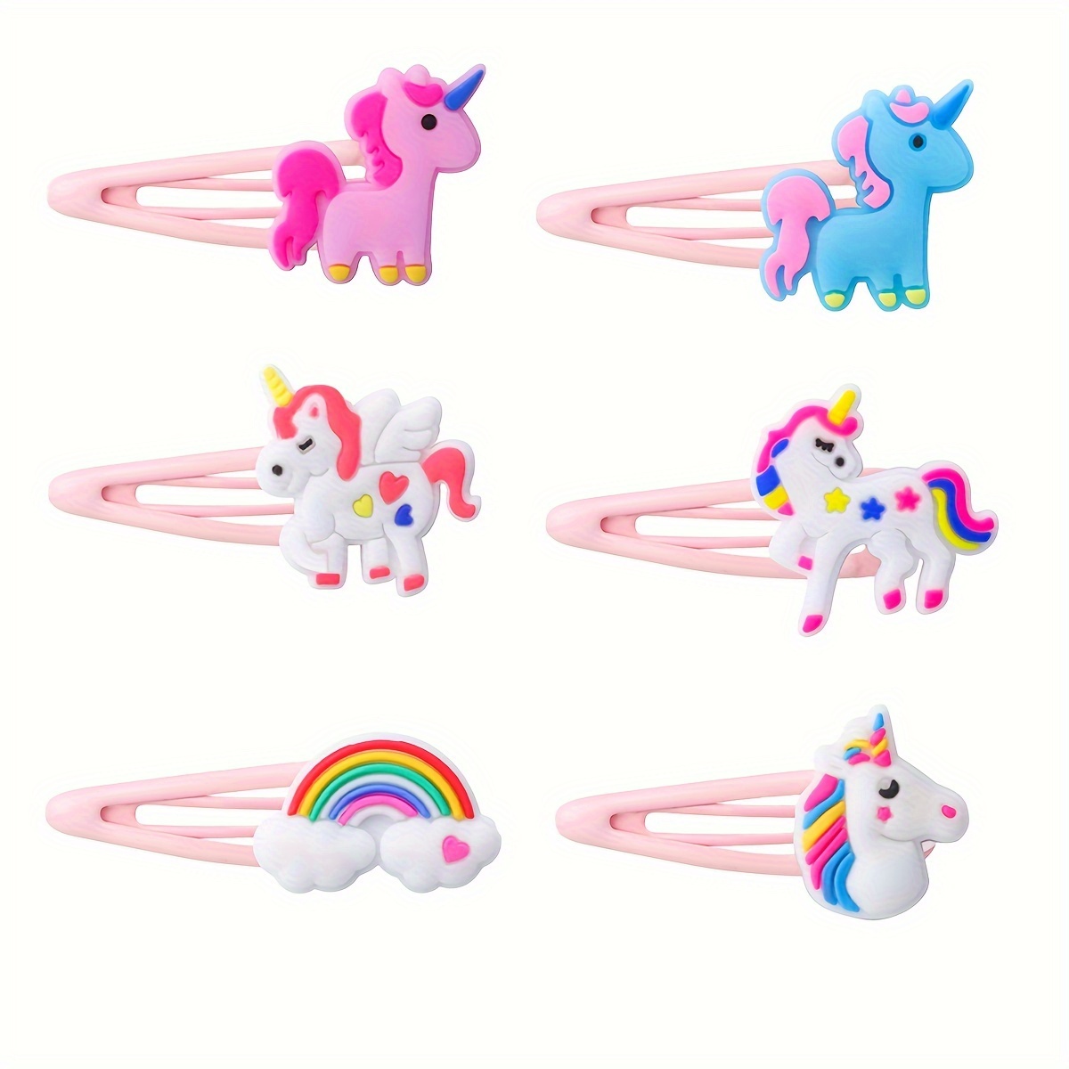 

12pcs Unicorn Hair Clips, Unicorn Theme Hair Accessories, Gift Bag Fillers, Birthday Party Favors, Unicorn Theme Party Favors, Random Colors