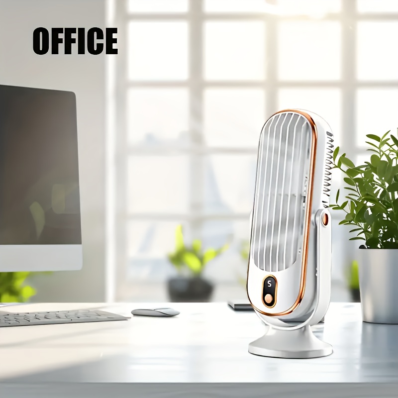 JKUOO Portable USB Fan with Large Battery - 5 Speeds, 720° Swivel, Quiet Cool Breeze, Indoor/Outdoor Use, Ideal for Home, Office, Travel, Camping, RV, Perfect Gift for Christmas and Valentine'S Day, Camping Essentials | Modern Table Fan | Durable Plastic Fan