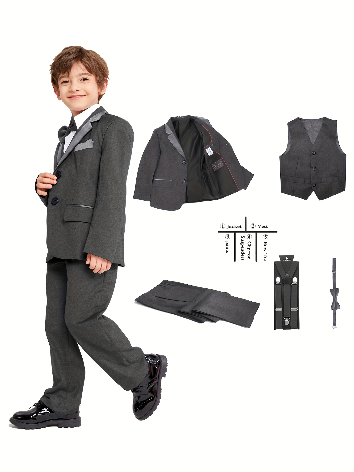 Abito Smoking Cane XL: Set Elegante + Bandana Per Cani Smoking Formale Camicia Cani Per Matrimoni Cani Vestito Tie Suit Bavaglino Con Papillon Rimovibile Per Cani Di Taglia Piccola Media Grandenero Xl - Foto 5