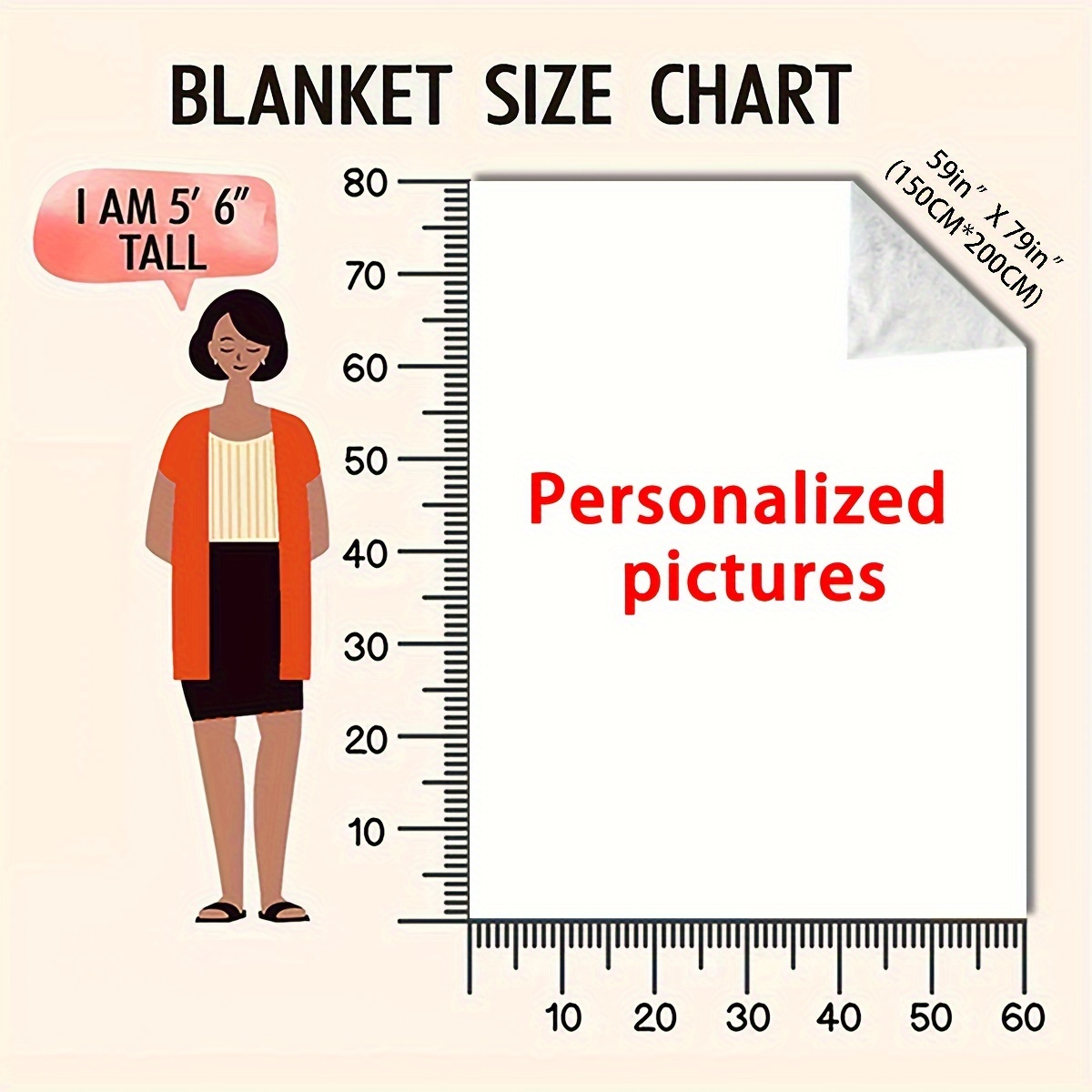TEMU 1 Personalized Photo Custom Blanket. A Warm And Cozy Flannel Blanket. Blanket For
