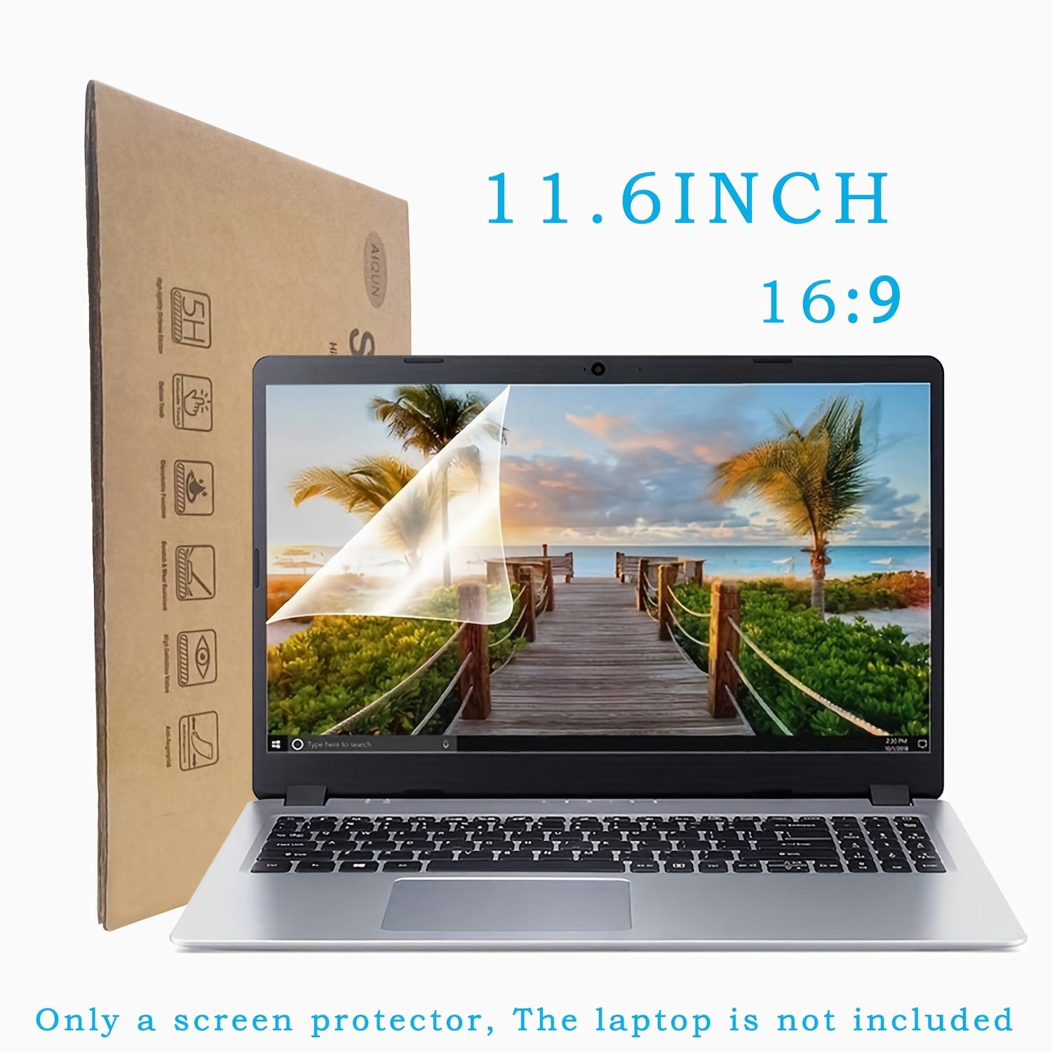 1-pack 11.6 Inch Matte Laptop Screen Protector For Stream 11.6/ 2-in-.6"/ 11.6" With 16:9 Ratio, Laptop Screen Protector: retailer-supplied image