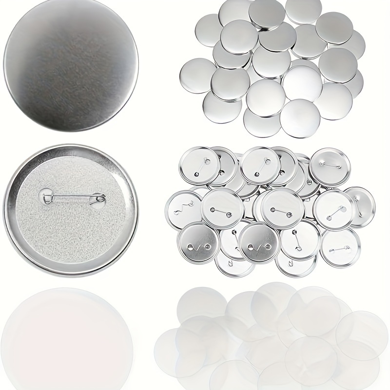 TEMU 200 Sets Button Maker Supplies, 25mm/ Inch Button Supplies Button Parts . 1 Inch Metal Blank Button Badge Parts For Button Maker Machine Pin