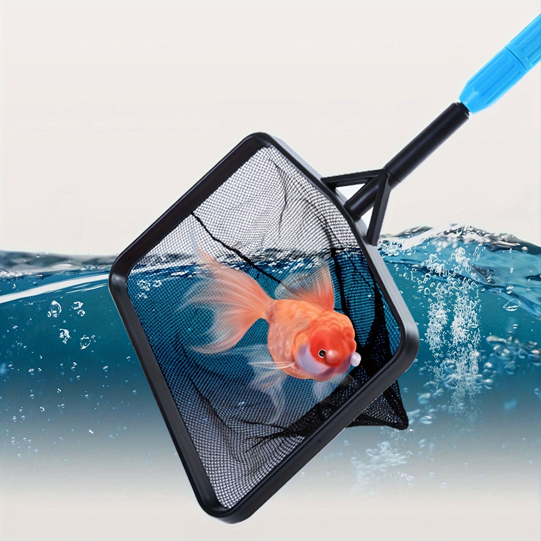 

1pc, Telescopic Fish Net, Durable & Flexible Aquarium Fish Catching Mesh, Extendable Handle, Strong Pond Fishing Net With Deep Pocket For Home & Outdoor Use