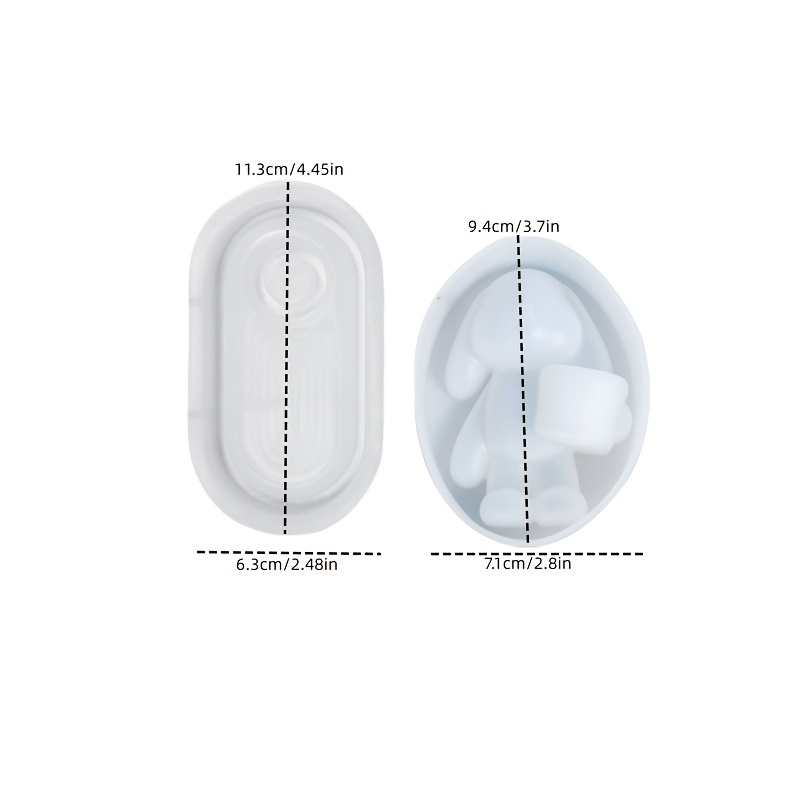 Resin Silicone Mold 2pcs/set Oval Tray Candle Holder& Shape Vase Epoxy Molds Cute Carrying Shaped Mold Handmade Gypsum Plaster Ornament Mold Home Decor Making Supplies