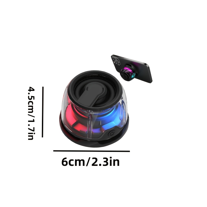 altavoz inalámbrico magnético de 5.3 pulgadas,   rgb, puede ser utilizado como soporte para teléfono detalles 1