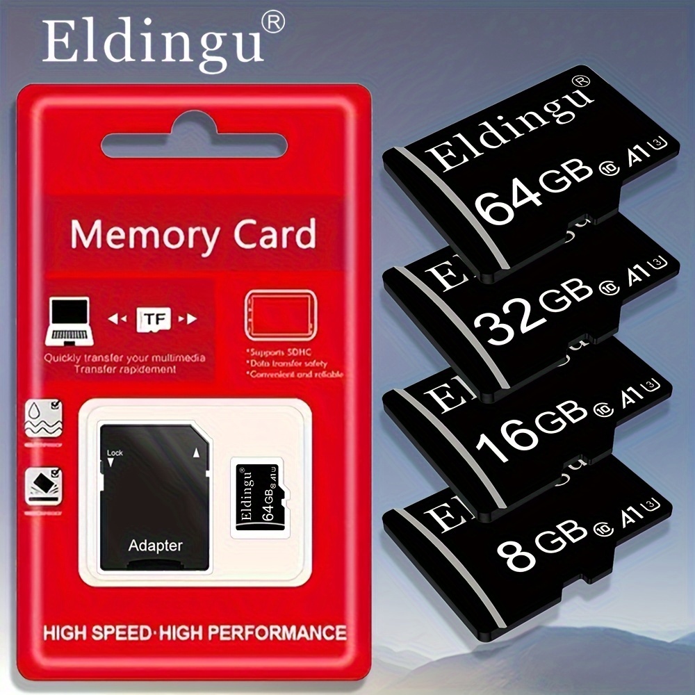 

Memory Card With Adapter, Capacity: 1/2/4/8/16/32/64gb, High-speed Transmission, Compatible With Tablet/camera/mobile Phone/laptop/pc/car Audio/game Console/audio