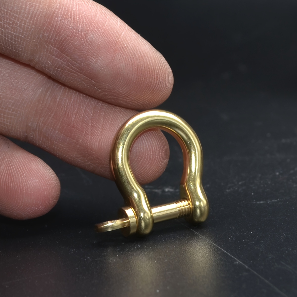 TEMU Anneau de clé boucle en cuivre et laiton de D, quincaillerie en métal pour ajouts de sacs d'artisanat en cuir