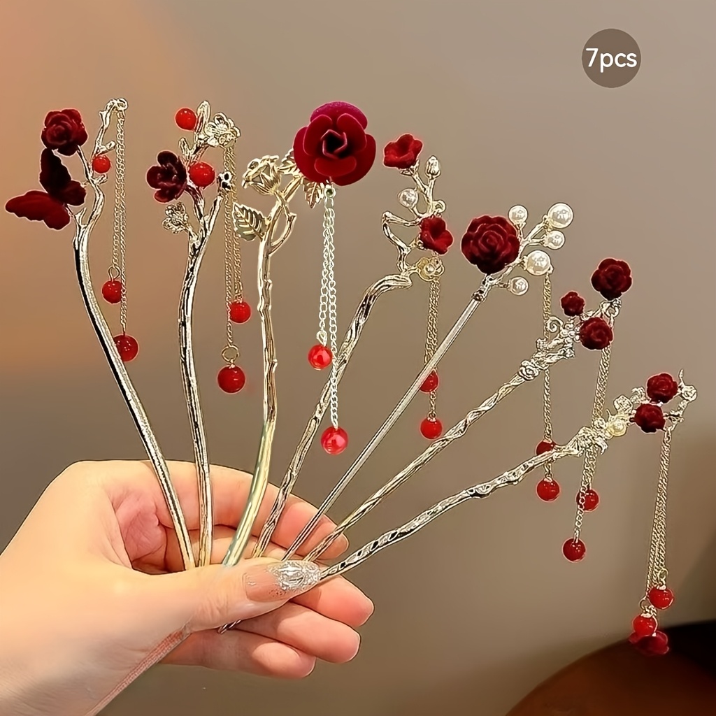 7pcs   series hairpins exquisite and fashionable elegant hair accessories suitable for daily life parties beautiful festivals gifts etc Product details 0