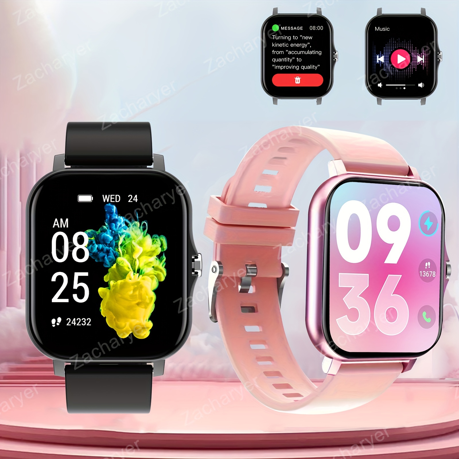 

Smart Watch, Wireless Calling/dial, Calling And , , Information , App Reminders, Sports Watches, Fitness Monitoring, For Andriod/