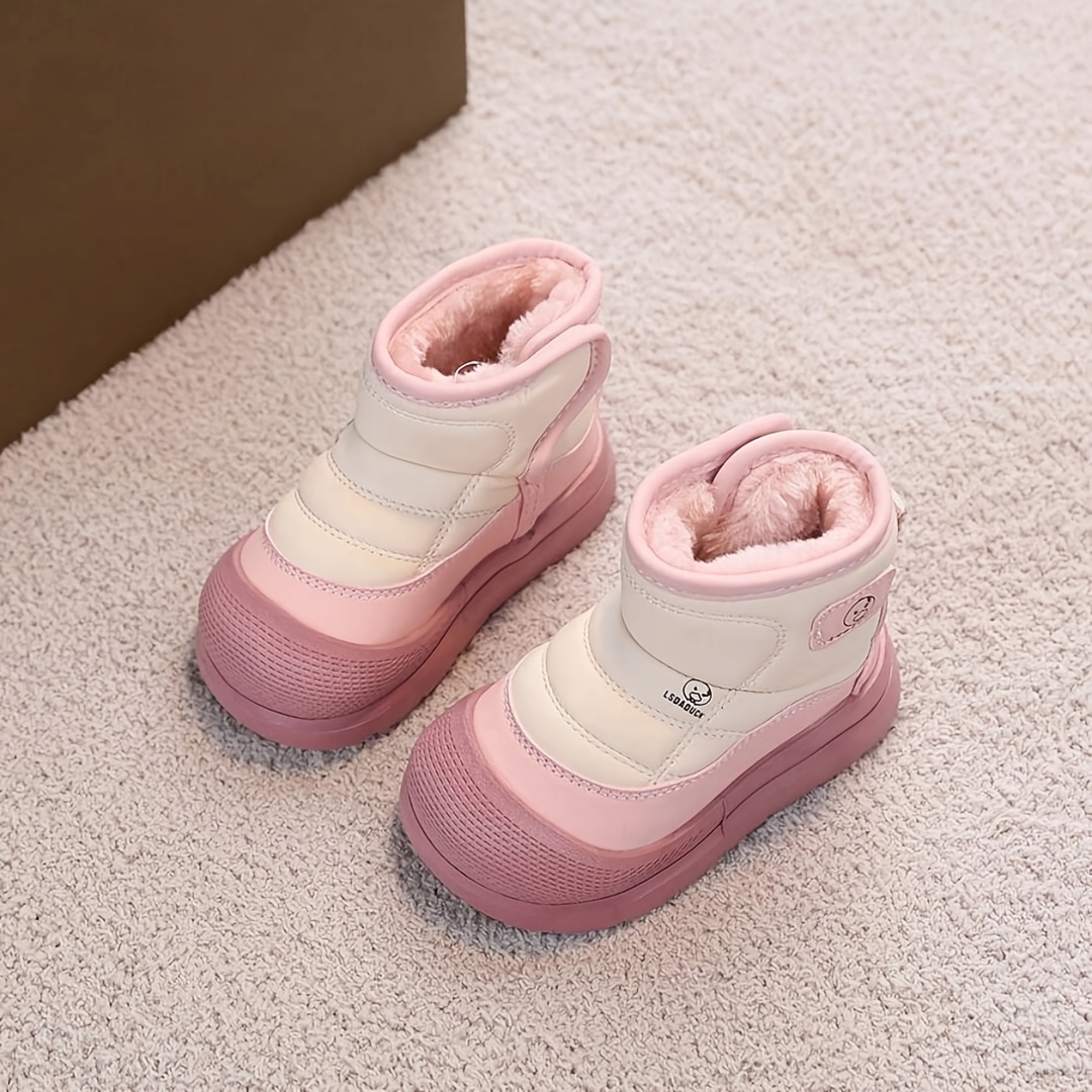 Image of New Winter Girls' Boots, Snow Boots With Cute Patterns, Plush Lined For , Suitable For Outdoor And Indoor Use, Stylish And Beautiful