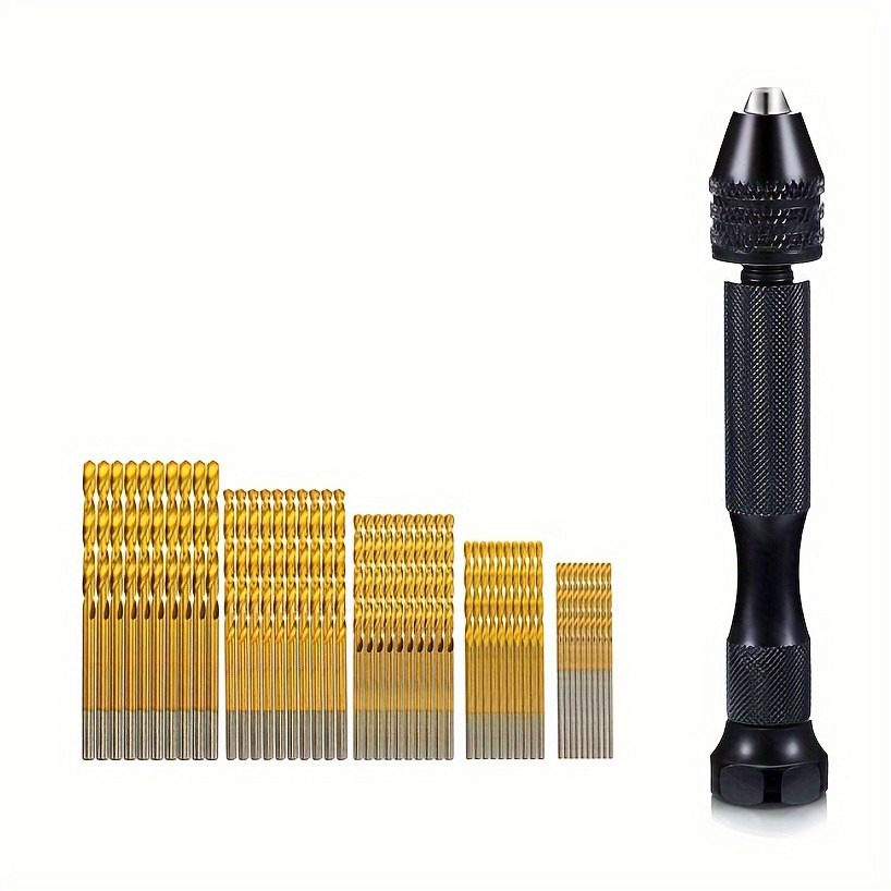 

Master Carver, Mini Handheld Drill & Twist Bit Set - Metal, Manual Rotary Tool For Diy Crafts, Resin Carving, Polymer Clay & Jewelry Making