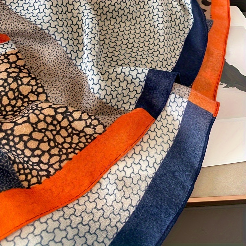 Elegant Leopard Print Scarf for Women, Warm & Windproof