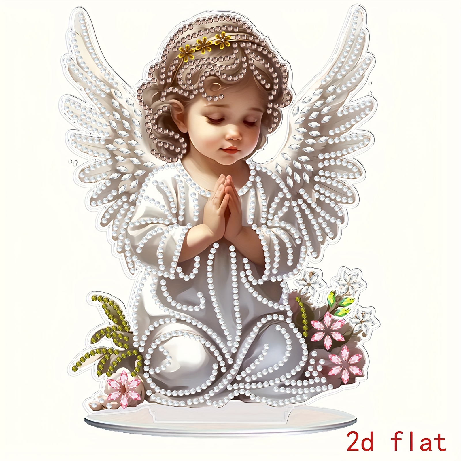 1 Set Of 2d Plane Character Pattern Diamond Painted Decorative Ornaments, Diy Irregular Crystal Craft, Handmade Gift, Suitable For Home Desktop Decoration