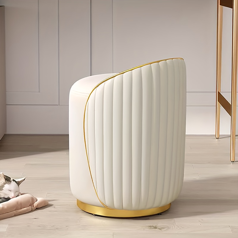 Makeup Stool, 360° Rotating Cushioned Stool, Suitable for Living Room And Bedroom