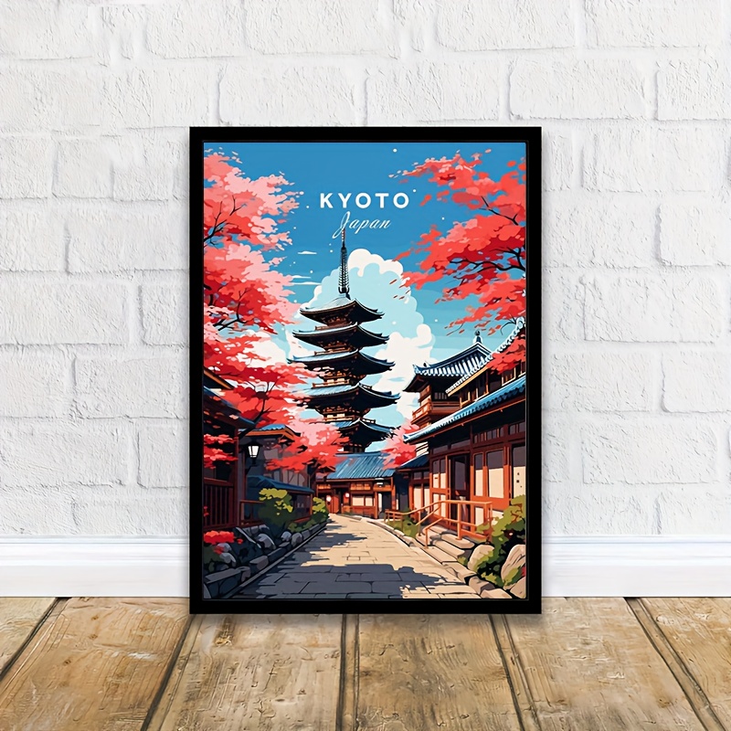 TEMU 2d Flat, 1pc, 2d Frameless Painting, 12 Inches X 16 Inches, Poster Art Print, Japanese Travel Print, Home Decor Poster Gift, Illustration