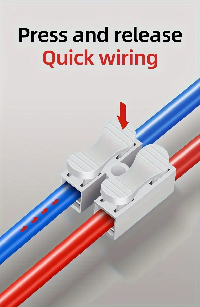 ch 2 quick connect wire terminals durable steel spring connectors for easy cable clamping supports 110v 240v details 3