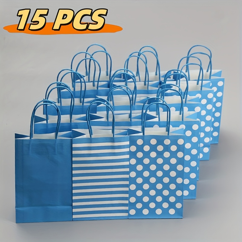 Image of Gift For Her/him 15pcs Mixed Bags Color, Party Gift Bag, Colorful Dot Printed Paper Gift Bag, Candy Gift Bag, Suitable For Halloween, Christmas, Birthdays, Wedding Parties, Small Business Supplies