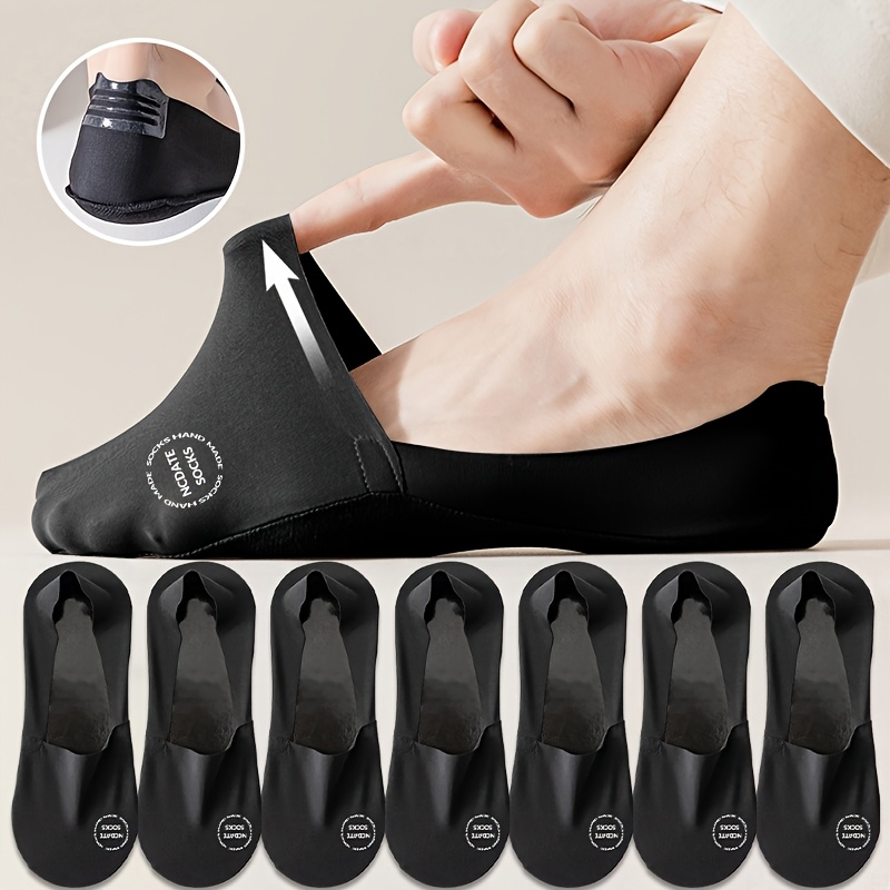 E-shop 7 Paar Sommer Herrensocken mit dünnem NCDATE Design, bequeme atmungsaktive -Socken mit rutschfester Handtuchsohle – ideal für Freizeit,