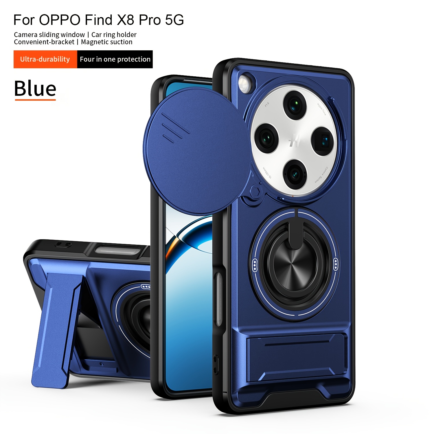 TEMU Phone Case - This Is A Multi-functional Matte Anti-drop Magnetic Phone Case, Suitable For Oppo Find X8 Pro/oppo Find X8/oppo Find X9 Pro/oppo