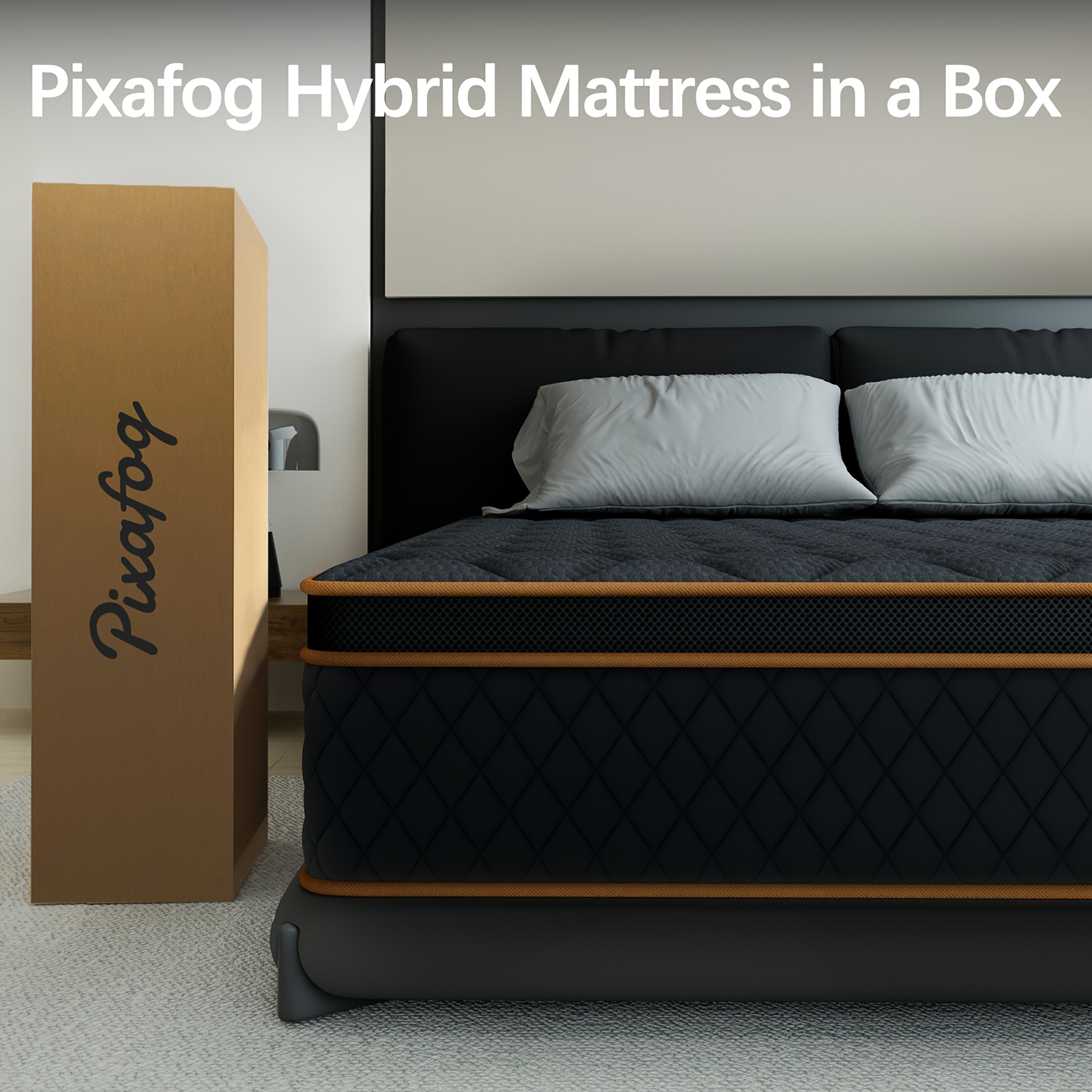 10/12/14inch Cooling Memory Foam And Spring Hybrid Mattress, Suitable for Twin/double/queen/king Bed Sizes, Noise-free, Thick Mattress, Ideal for Use In Bedrooms And Guest Rooms. - Image 3