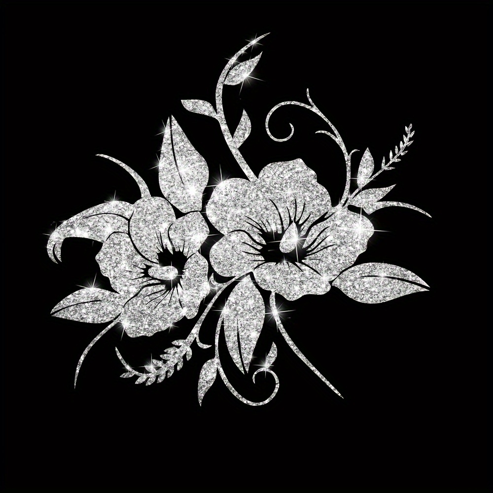 Beautiful Float Stickers, Shiny Car Decoration Stickers, Car Window Reflective Stickers, Flower Car Stickers, Motorcycle Stickers, Laptop Fashion Stickers