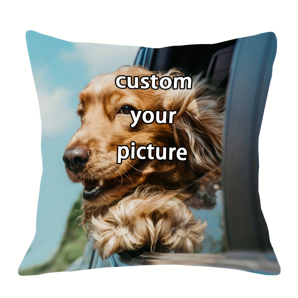 

Personalized Soft Plush Dog Memorial Pillow - Custom Photo, Single-sided Print, 18x18 Inch - Perfect For Sofa & Bedroom Decor, Hand Wash Only