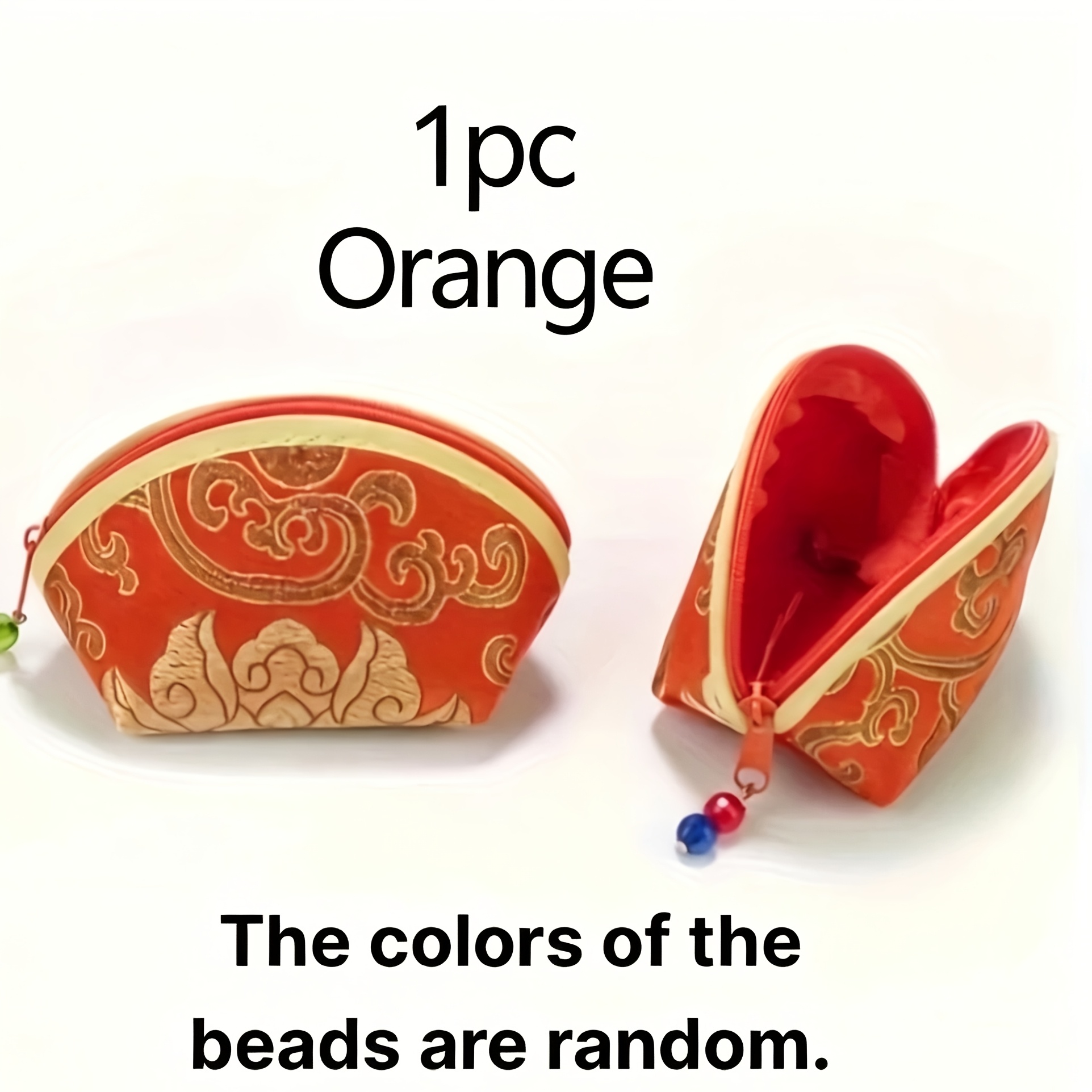 TEMU Bolsitas de joyería con cremallera, 1-8 piezas de color aleatorio, , bolsa de dulces para boda, neceser dorado para almacenamiento de joyas