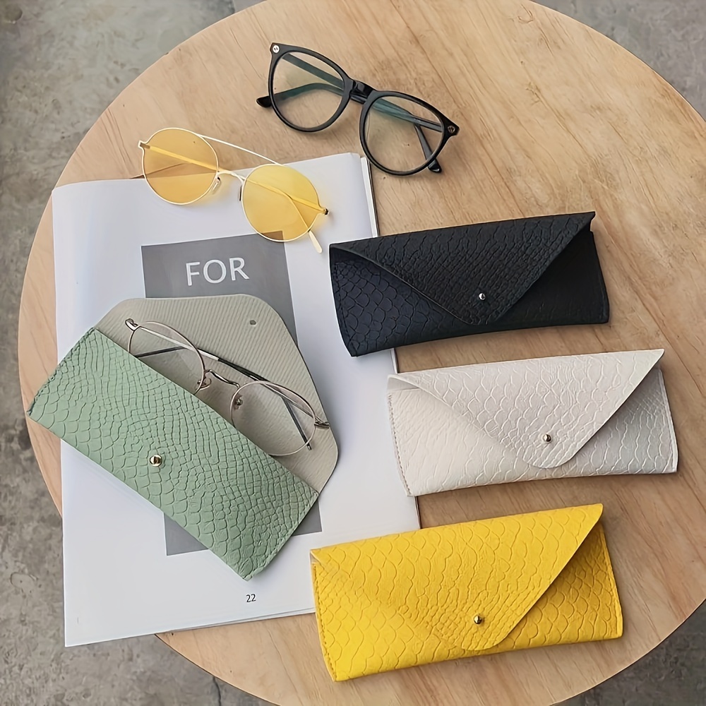 

Snake Scale Pattern Glasses Bag Fashion Pu Leather Sunglasses Box Cover Portable Eyeglasses Case Holder