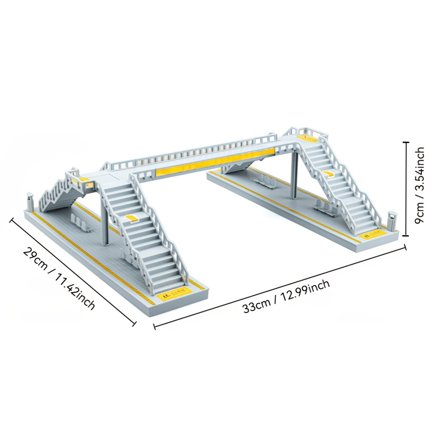 Urban Overpass Bridge Building Model Kit, Modular Assembly