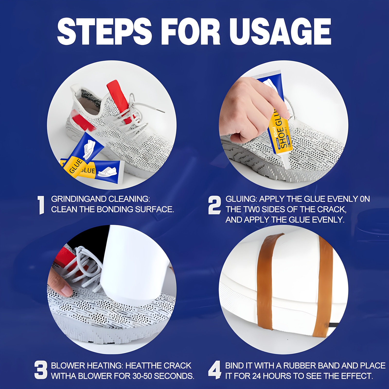 1pc 60ml Strong Shoe Repair Glue – Quick-Drying Waterproof Adhesive for Sneakers, Boots & DIY Projects