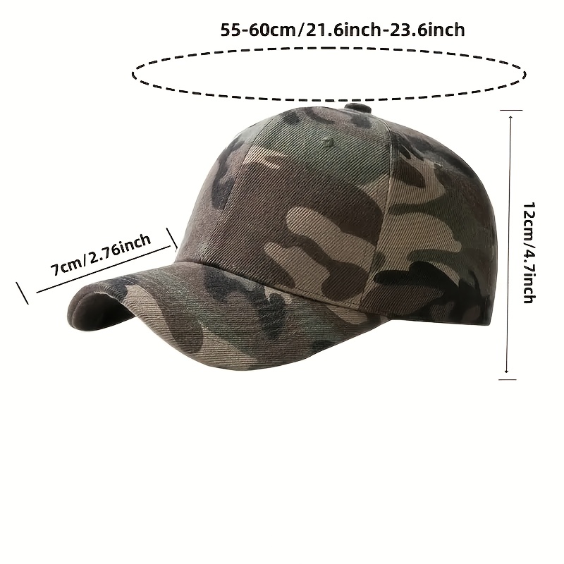 4pcs Custom Camo Baseball Caps with Personalized Logo
