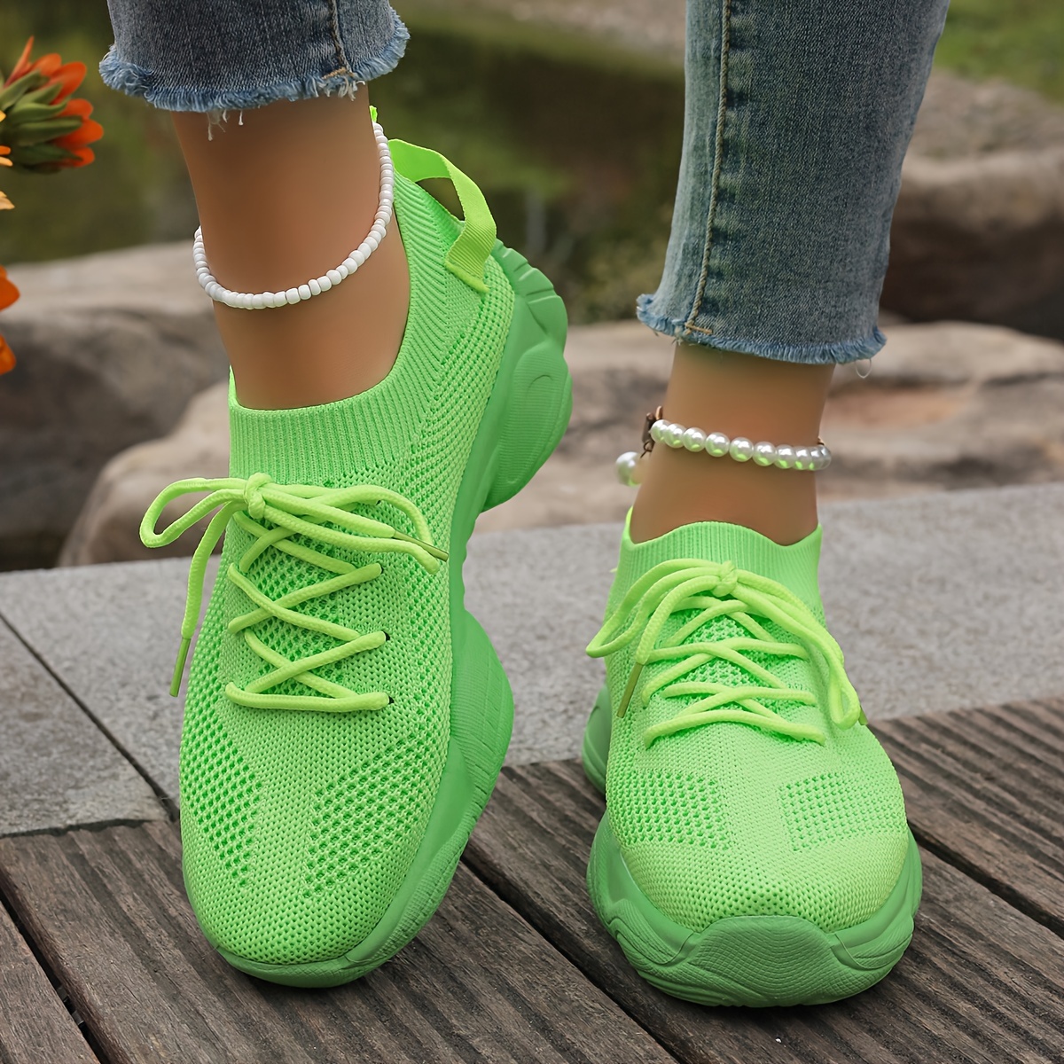 Neon green sneakers womens hotsell