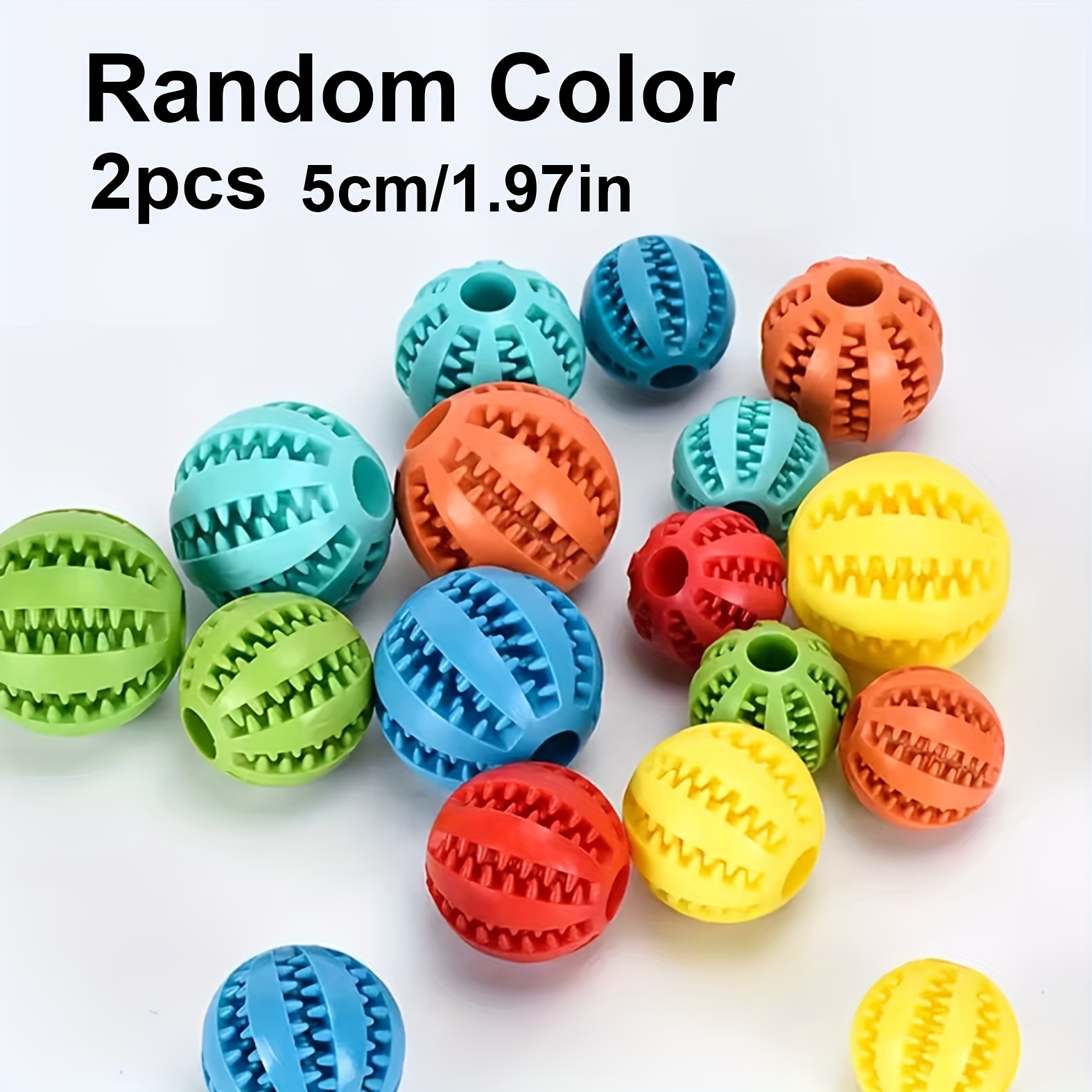 Image of 2/6pcs Interactive Dog Ball Toys, Suitable For All Breeds Of Pets - Durable Plastic, Chew And Clean Teeth Pet Toy With Snack Dispenser, Random , Interesting And Games Suitable For Puppies/dogs