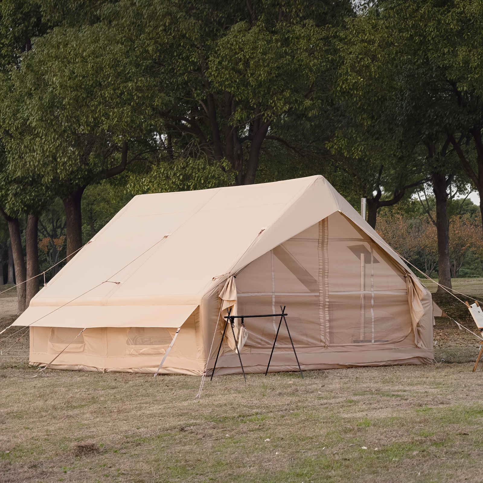 12sq】ベージュ インフレータブル キャンプテント | 6～8人用 4 対応