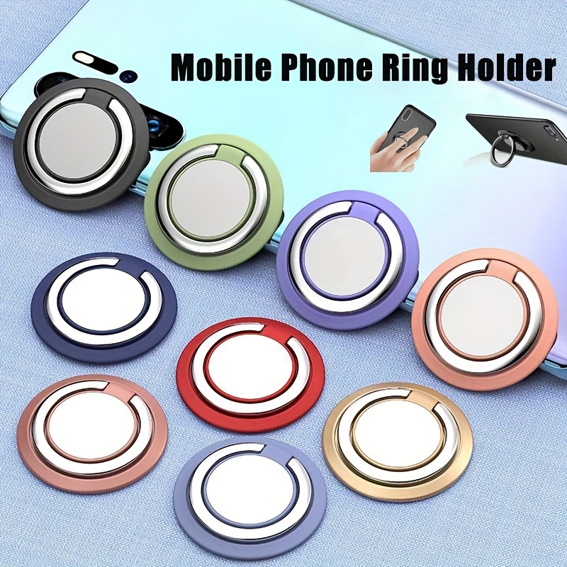 

Magnetic Phone Ring Holder, Ultra-thin Invisible Grip, Universal Adhesive Back Mount, Car & Mobile Support, Magnetic Pull Loop For