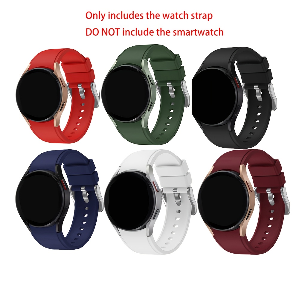 TEMU Paquete de 6 correas deportivas sin costuras para for Samsung Galaxy Watch 7, 6, 5, 4, FE, tamaños 40 mm y 44 mm, también aptas para Classic y 5