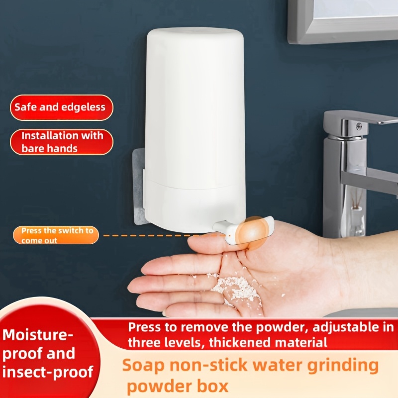 

Easy-install Waterproof Soap Box With Lid - Punch-free, Adjustable 3-level Thickened Material, Moisture-proof &, Ideal For Home Bathrooms