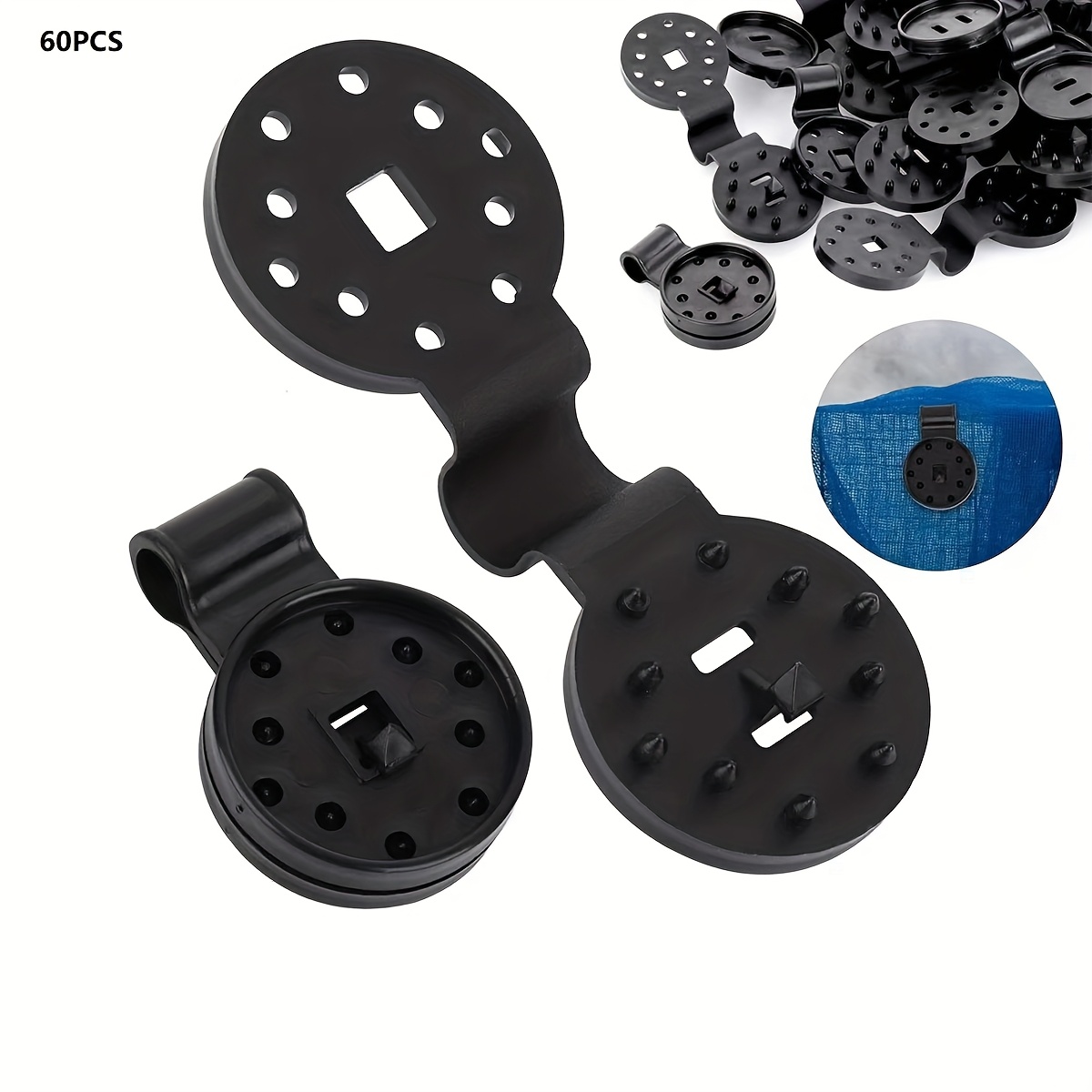 E-shop 15/60/120/180 Stück Sonnenschutznetz Befestigungsclips, Sonnenschutznetz Gartenclips, Gewächshausfolienclips, Schattierungs-Insektennetzclips,