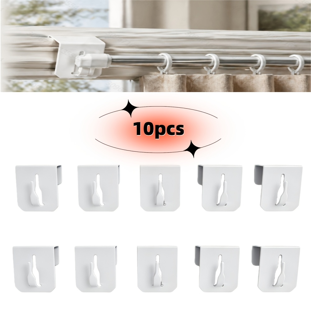 10pcs Universal Window Hook Clips, Suitable For Decorations, (0.5 Inch - 0.75 Inch), Ideal For String Lights, Christmas Stars, Light Curtains, Easter Decorations And Window Displays