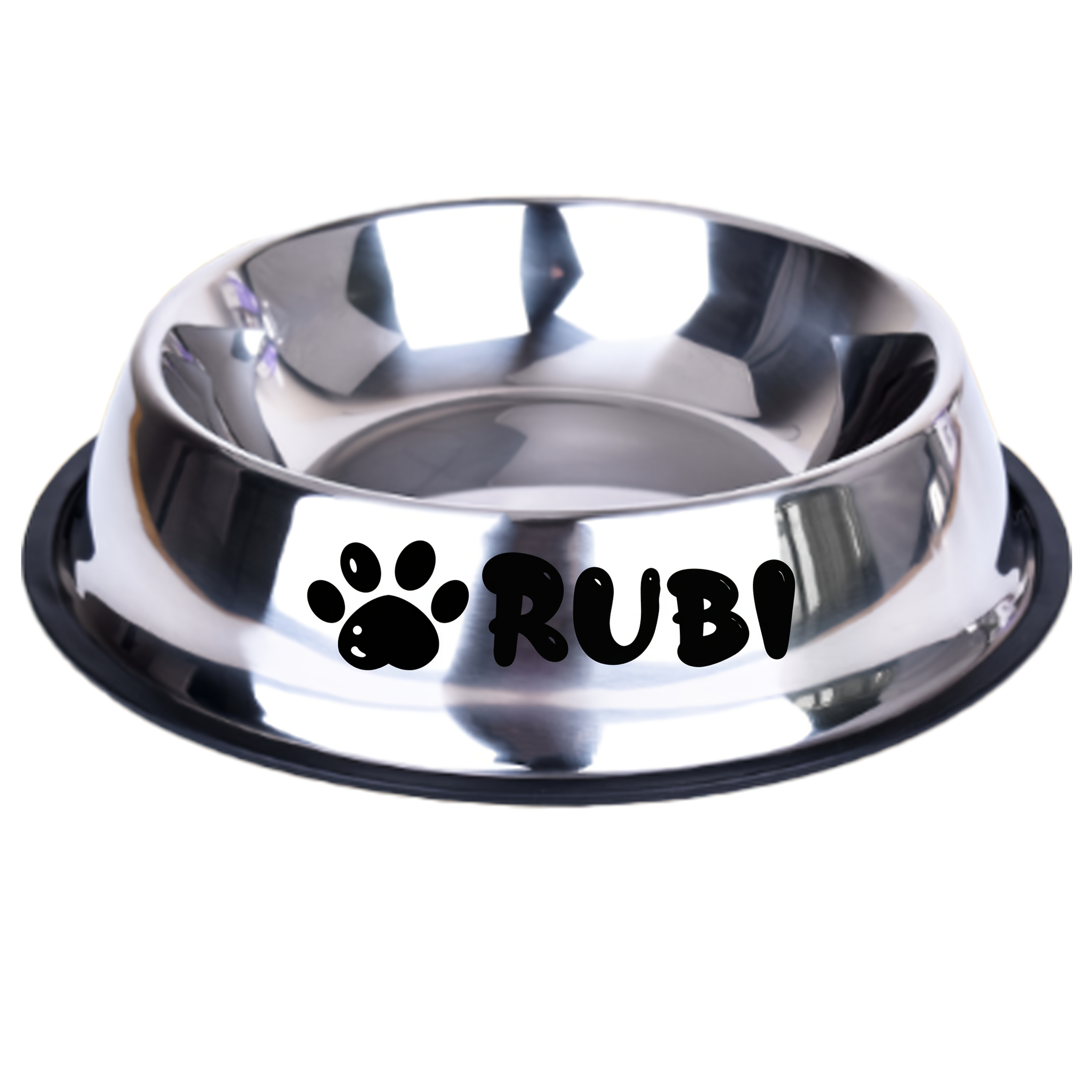 TEMU Customizable Non-slip Stainless Steel Pet Bowl, Personalized Pet Food Plate, Customizable For Easy Identification, Suitable For Cats And Dogs,