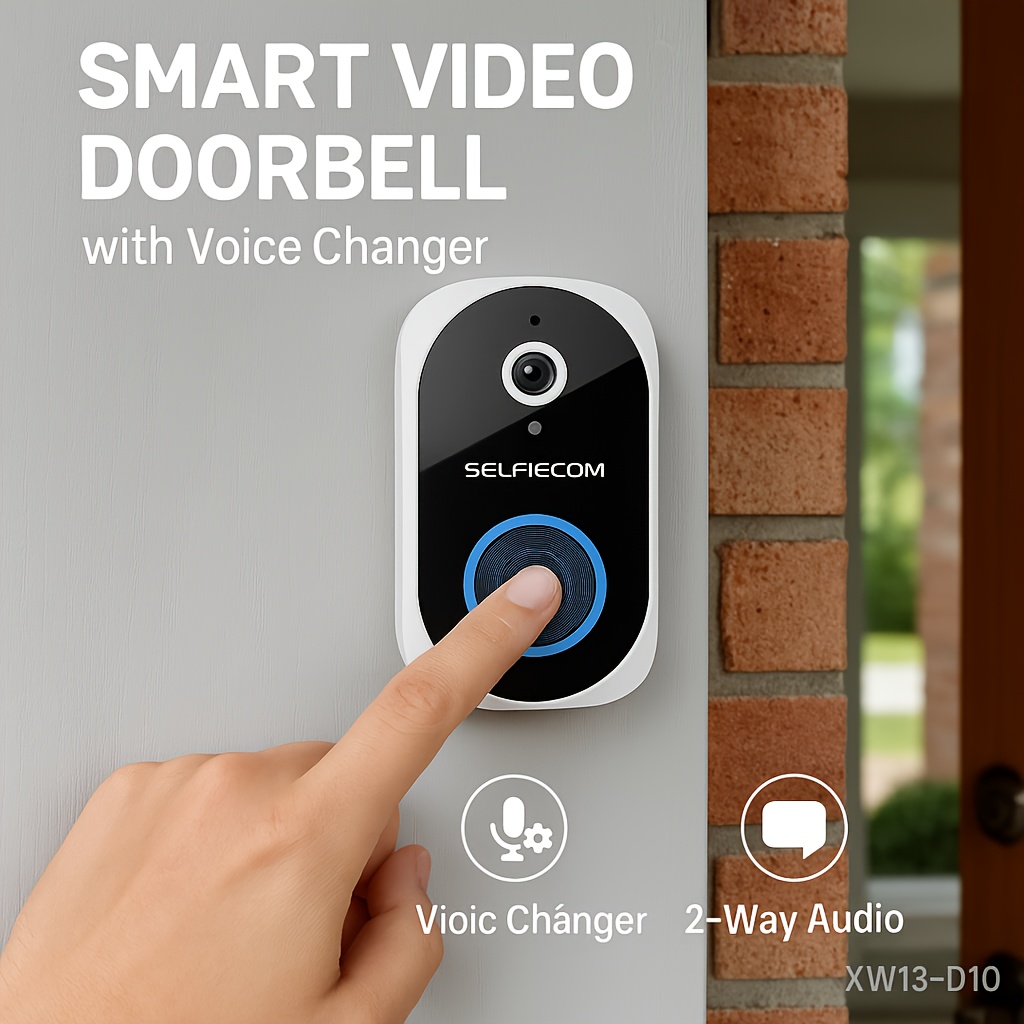 TEMU D10 Doorbell - See In Real-time! 65g Body (full Set 154g) | Stick-anywhere | 600mah Lasts 6 Months | 72h Trial | Color Screen