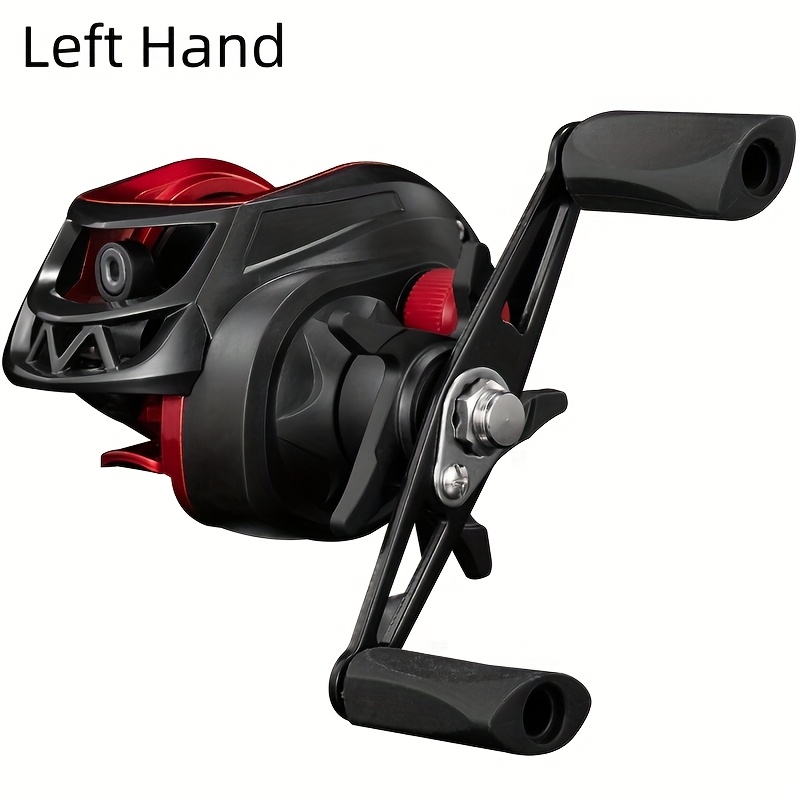 Image of 1pc Br Black Red Fishing Reel, High-strength Main Body, Metal Spool, Ratio, Freshwater/saltwater , Long Casting, Purpose Water Drop Reel