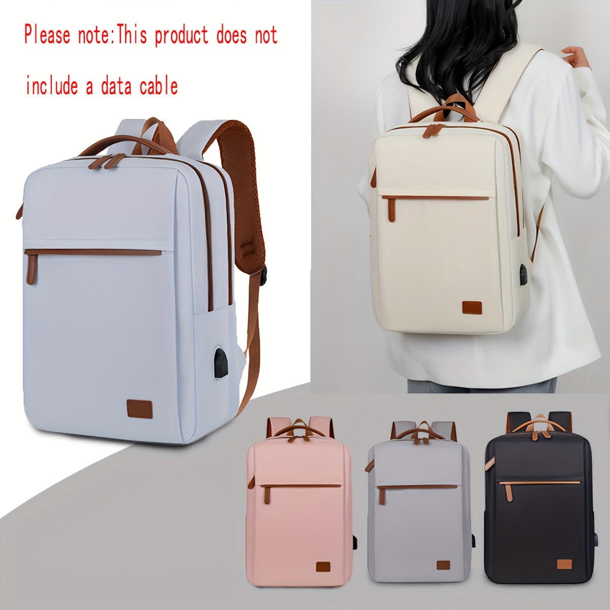 

Fashionable And Simple Oxford Cloth Waterproof Computer Backpack, Versatile Business Double Shoulder Bag, Stylish Casual Travel Backpack